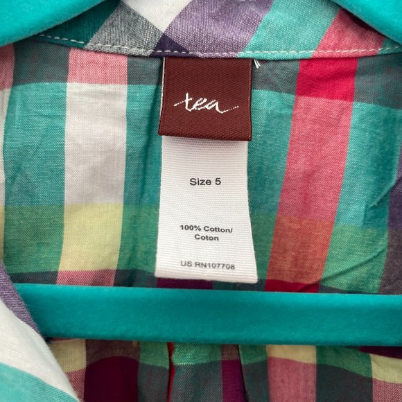 Tea Collection Plaid Button Up Woven Shirt - Picture 2 of 2